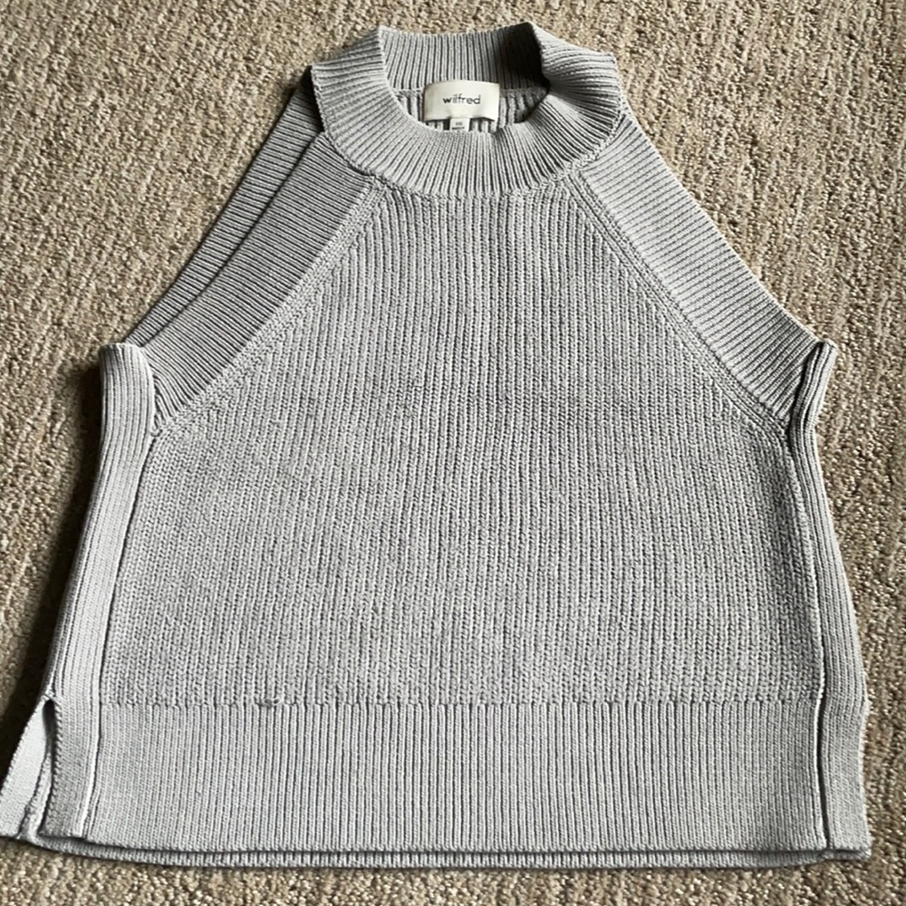 Wilfred sweater vest in light grey